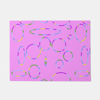 Modern Loops on Pink Magenta Door Mat