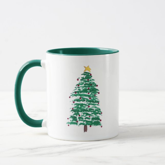 Modern Loose Painting Christmas Tree Mugs (Left)