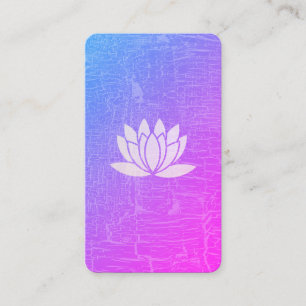Modern Lotus Flower Purple Marbled Business Card