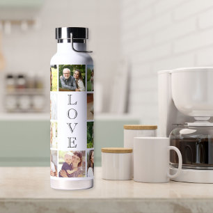 Modern Love 10 Photo Collage Water Bottle