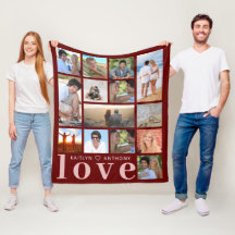 Modern LOVE 14 Photo Collage Custom Colour