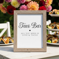 Modern Love and Tacos Bridal Fiesta Sign