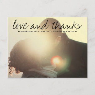 Modern Love And Thanks Couple Photo2 Postcard