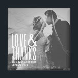 Modern Love and Thanks Thank You Wedding  Magnet<br><div class="desc">Modern Love and Thanks Thank You Wedding magnet</div>