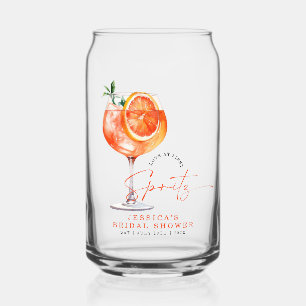 Modern Love At First Spritz Bridal Shower Can Glass