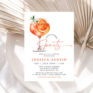 Modern Love At First Spritz Bridal Shower Invitation