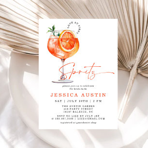Modern Love At First Spritz Bridal Shower Invitation