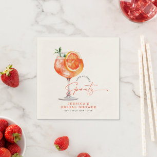 Modern Love At First Spritz Bridal Shower  Napkin