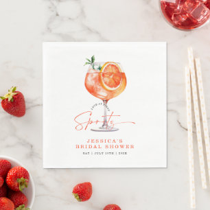 Modern Love At First Spritz Bridal Shower Napkin