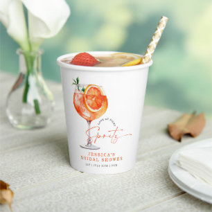 Modern Love At First Spritz Bridal Shower Paper Cups