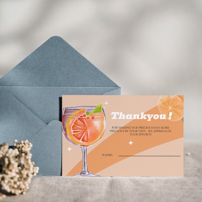 Modern Love at First Spritz Bridal Shower thankyou (Thankyou)