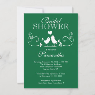 Modern Love Birds Bridal Shower Invitation