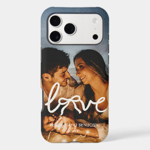 Modern Love Bow Typography Couple Custom Photo