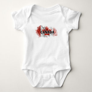 Modern Love CANADA Flag Canadian Souvenir Baby Bodysuit