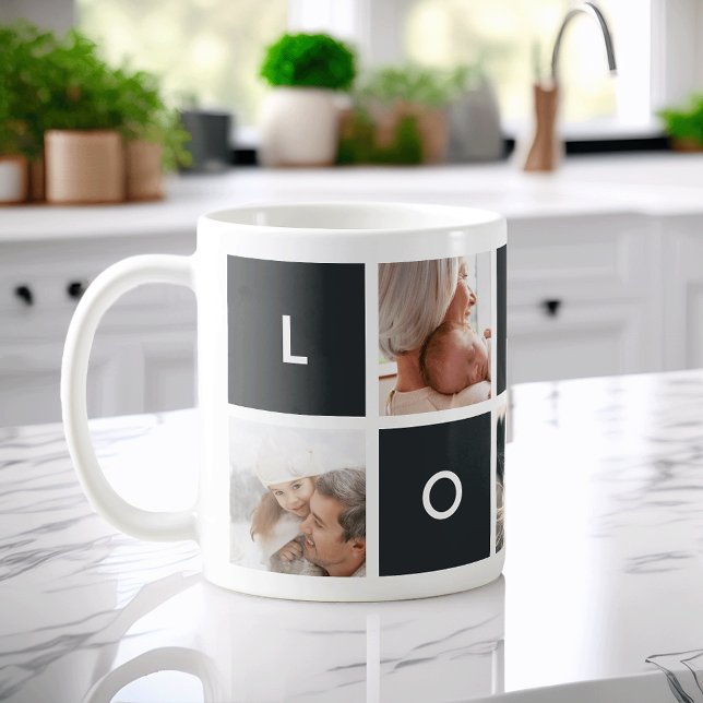 Modern Love | Charcoal Photo Collage Mug (Creator Uploaded)
