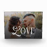 Modern Love Custom Wedding Photo Couples Monogram Block<br><div class="desc">Celebrate your love story with this Modern Love Custom Wedding Photo Couples Monogram Print — a timeless keepsake designed to turn your favourite moment into elegant home décor. Featuring your chosen photo paired with a clean, contemporary monogram, this personalised artwork makes the perfect gift for weddings, engagements, anniversaries, or a...</div>