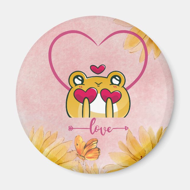 Modern Love Froggy Magnet for express your love (Front)