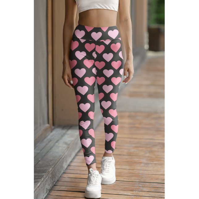 Modern Love Heart Pattern Capri Leggings (Creator Uploaded)