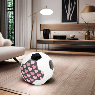 Modern Love Heart Pattern Soccer Ball