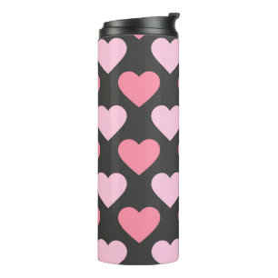 Modern Love Heart Pattern Thermal Tumbler