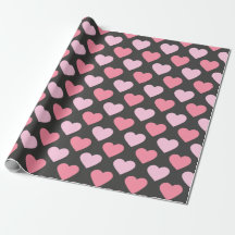 Modern Love Heart Pattern Wrapping Paper