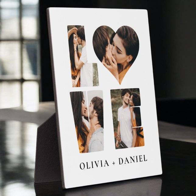 Modern LOVE Heart Photo Instagram Valentine's Day Plaque (Creator Uploaded)