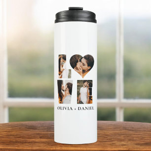 Modern LOVE Heart Photo Instagram Valentine's Day Thermal Tumbler