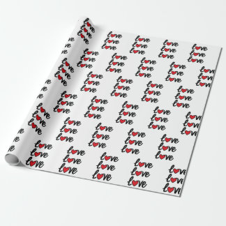 Modern Love Heart Wrapping Paper