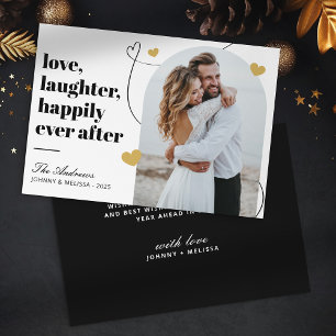 Modern Love & Laughter Photo Arc Christmas Holiday Card