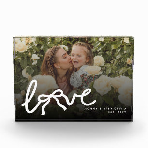 Modern Love Mummy Baby Photo First Mothers Day Block