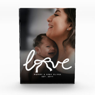Modern Love Mummy Baby Photo First Mothers Day Block