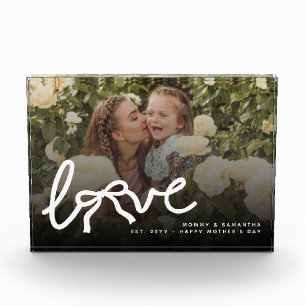 Modern Love Mummy Baby Photo First Mothers Day Block