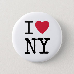 Modern Love New York Custom Name 6 Cm Round Badge