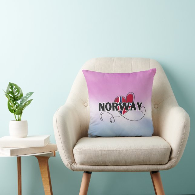 Modern Love Norway Flag scandinavia Souvenir  Cushion (Chair)
