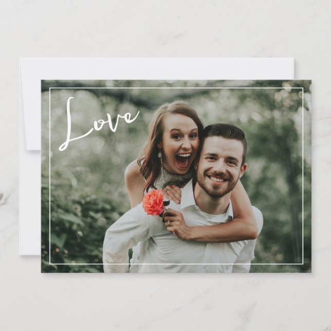 Modern Love Photo Holiday Card (Front)