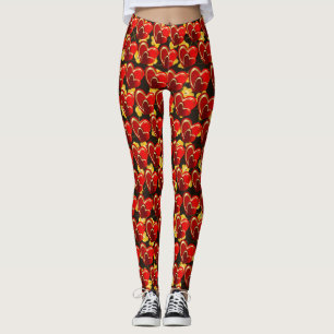 Modern Love Red Hearts Girlfriend Birthday Gift Leggings