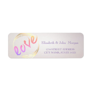 Modern Love Script Address Label Return Address Label