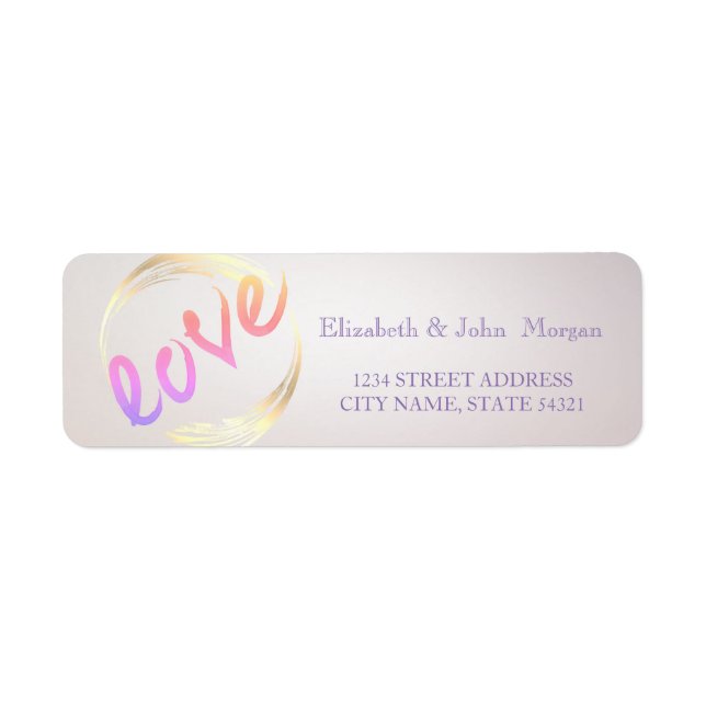 Modern Love Script  Address Label Return Address Label (Front)