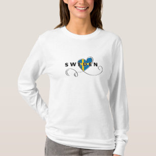 Modern Love Sweden Flag Swedish Souvenir T-Shirt