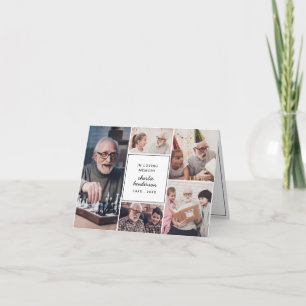 Modern Love & Thanks 7-Photo Funeral/Bereavement Thank You Card