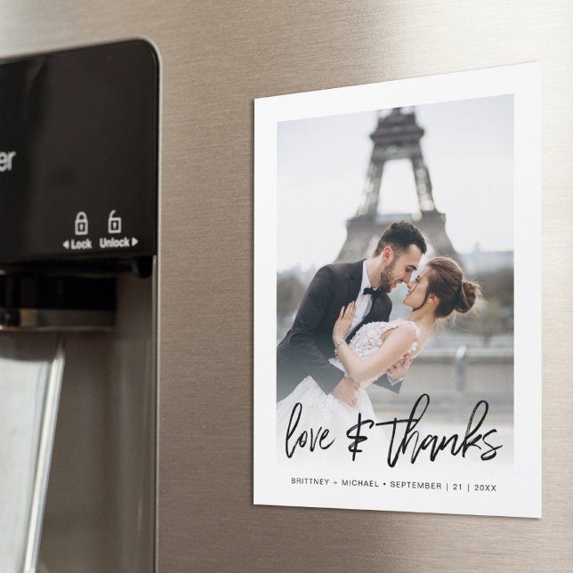 Modern Love & Thanks Photo Thank You (Show your appreciation to your loved ones with an awesome photo thank-you card!)