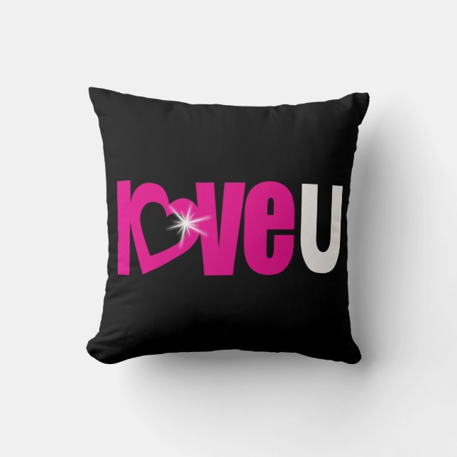Modern love u together forever text pillow (Front)