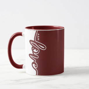 Modern LOVE Valentine's Day Custom Initials Mug