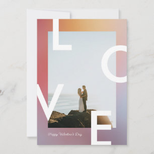 Modern Love Valentine's Day Gradient Ombré Card