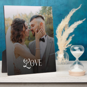 Modern Love Wedding Photo Couples Plaque
