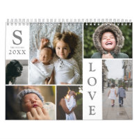Modern Love White Colour Block Family Photo Collag