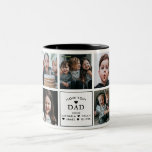 Modern Love You Dad/Daddy/Papa/Other 9-Photo Two-Tone Coffee Mug<br><div class="desc">Modern personalised mug for fathers,  featuring 9 photos with "Love you (Dad/Daddy/Papa/Poppa/Pops/Other)" and a personal message and/or the child or children's name/s. If you need any help customising this,  please contact me using the message button below and I'll be happy to help.</div>