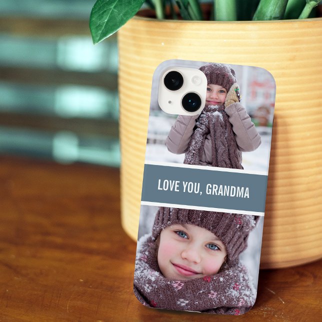 Modern Love You Grandma 2 Photos Case-Mate iPhone Case (Creator Uploaded)