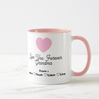 Modern "Love you Grandma"4-Photo Coffee mug 2026