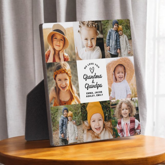 Modern Love You Grandma Grandpa Instagram Photo  Plaque (Creator Uploaded)